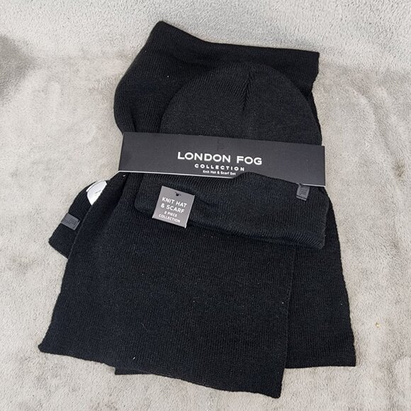 London Fog Other - London Fog 2 Piece Collection Mens One Size Knit Hat Beanie Scarf Set *NWT*
